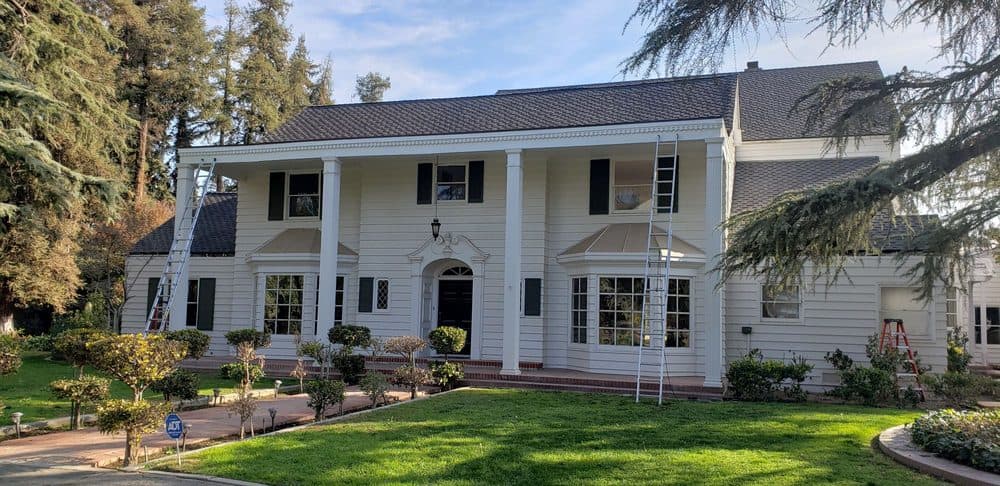 In-progress roof replacement