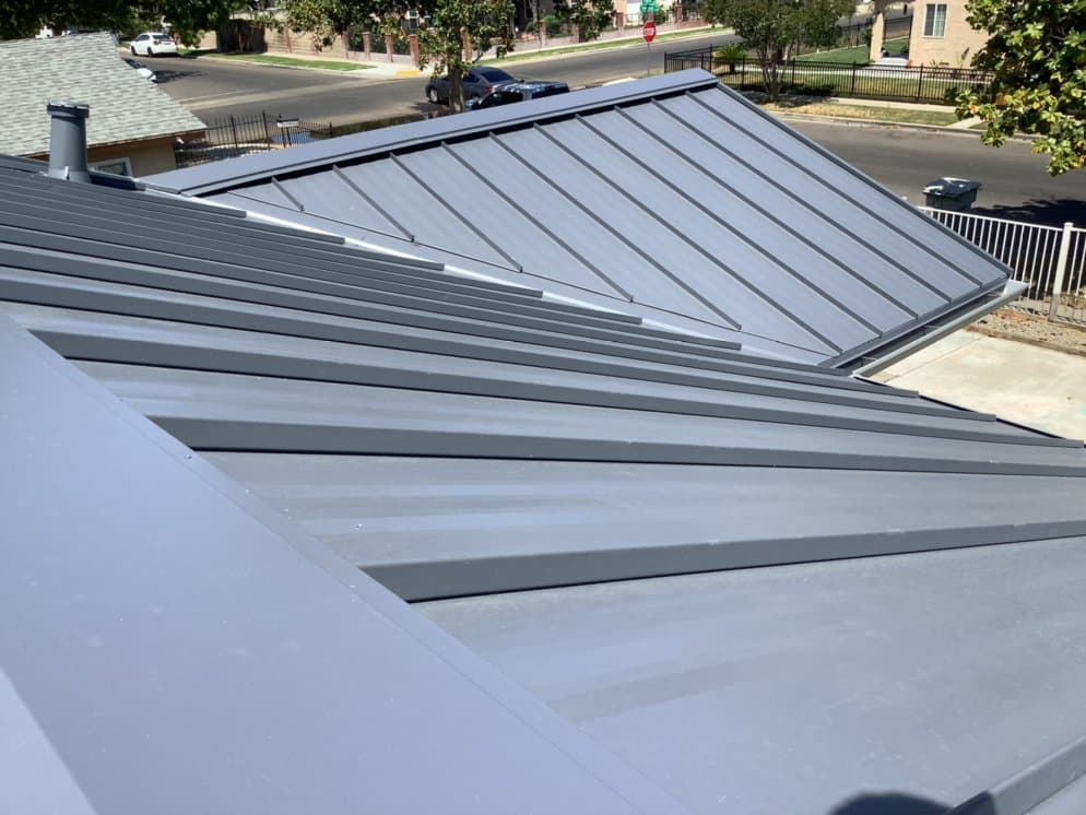 Completed residential roofing project in Fresno