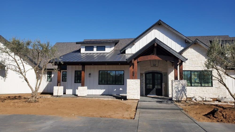 Finished roof lines and drainage on a Valley home